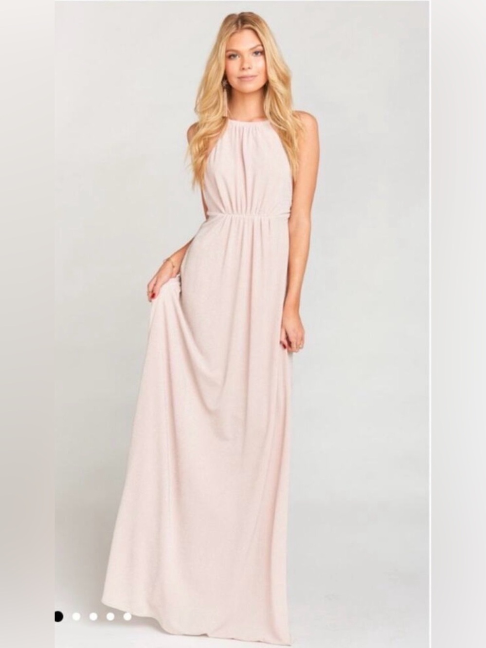 Show Me Your MuMu Amanda Dancing Queen Shine Blush Maxi Dress